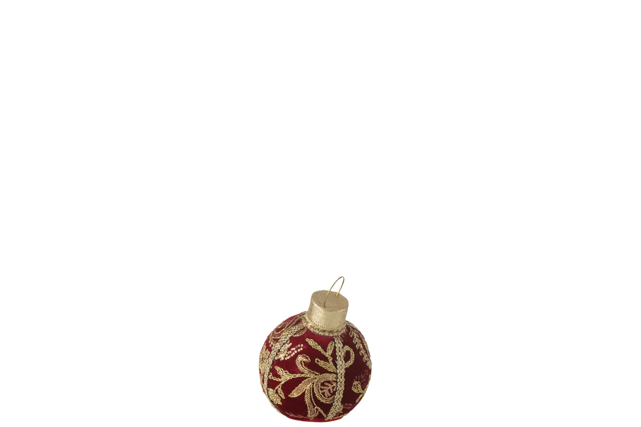 Bal Decoratief Patroon Polyfoam/Textiel Rood/Goud Small J-Line