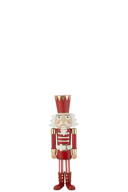 Notenkraker Rood/Goud H89cm J-Line