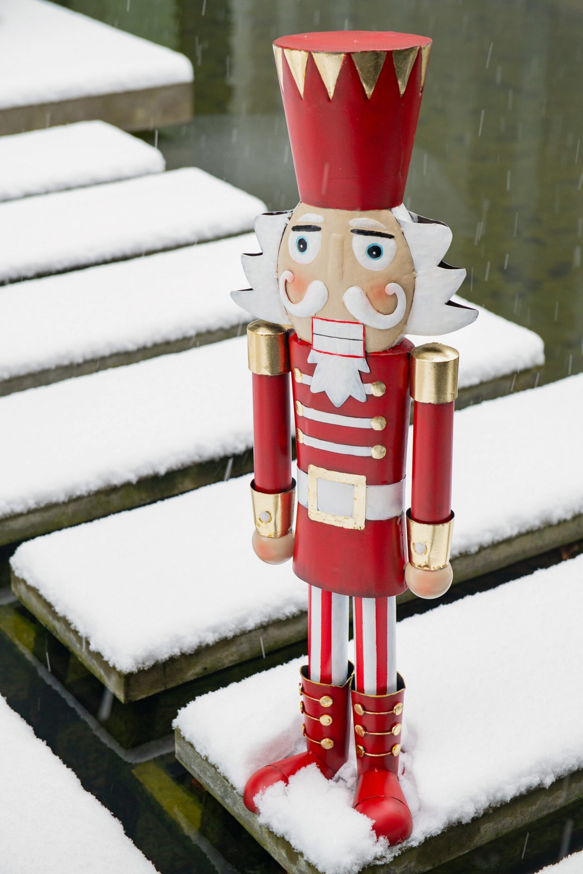 Notenkraker Metaal Rood/Goud Large H148,5cm J-Line