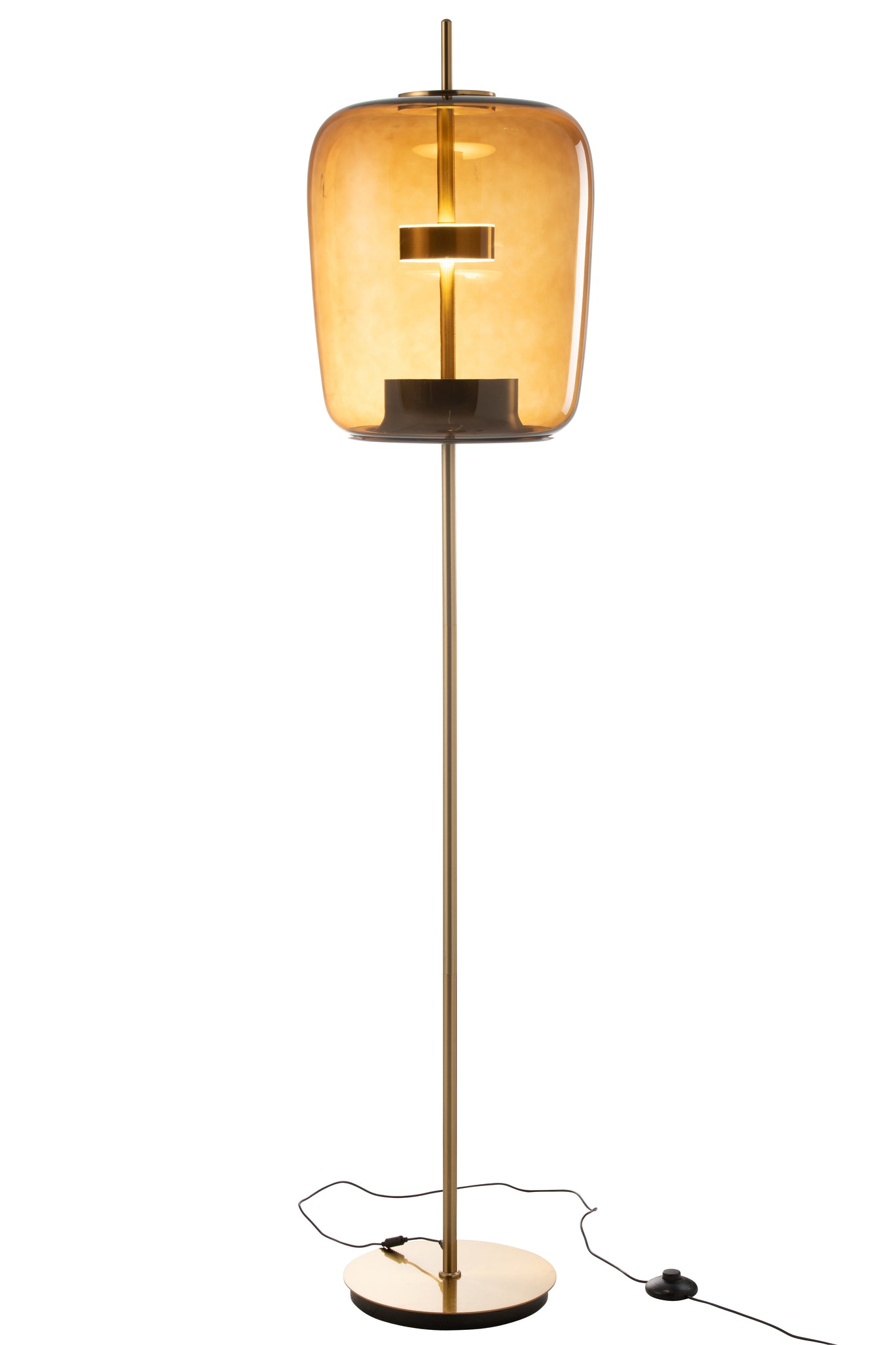 Vloerlamp Led Glas Bruin H 168cm J-Line
