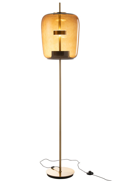 Vloerlamp Led Glas Bruin H 168cm J-Line