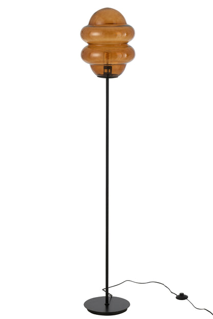 Vloerlamp Honinglepel Glas Bruin H160cm J-Line