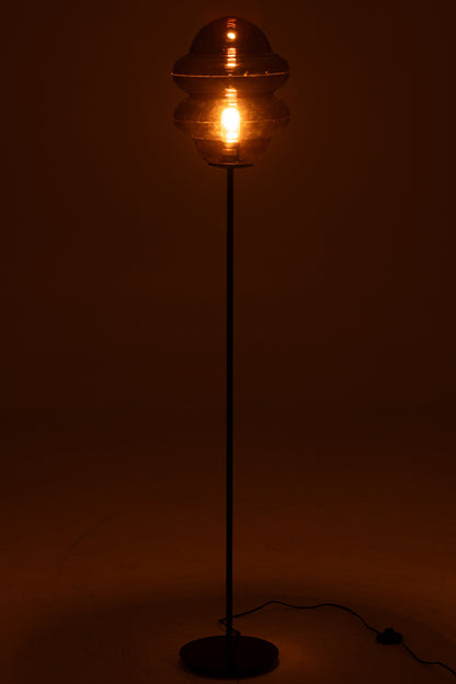 Vloerlamp Honinglepel Glas Bruin H160cm J-Line