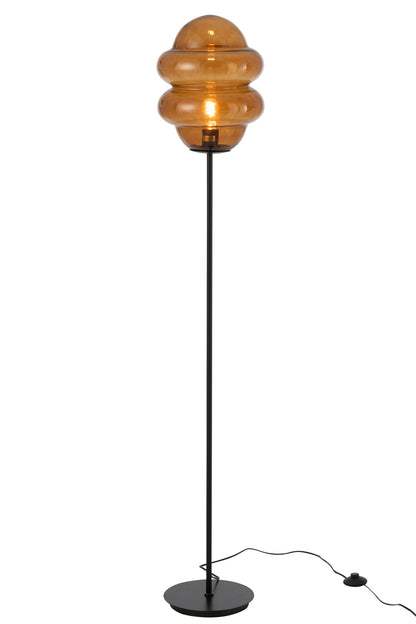 Vloerlamp Honinglepel Glas Bruin H160cm J-Line