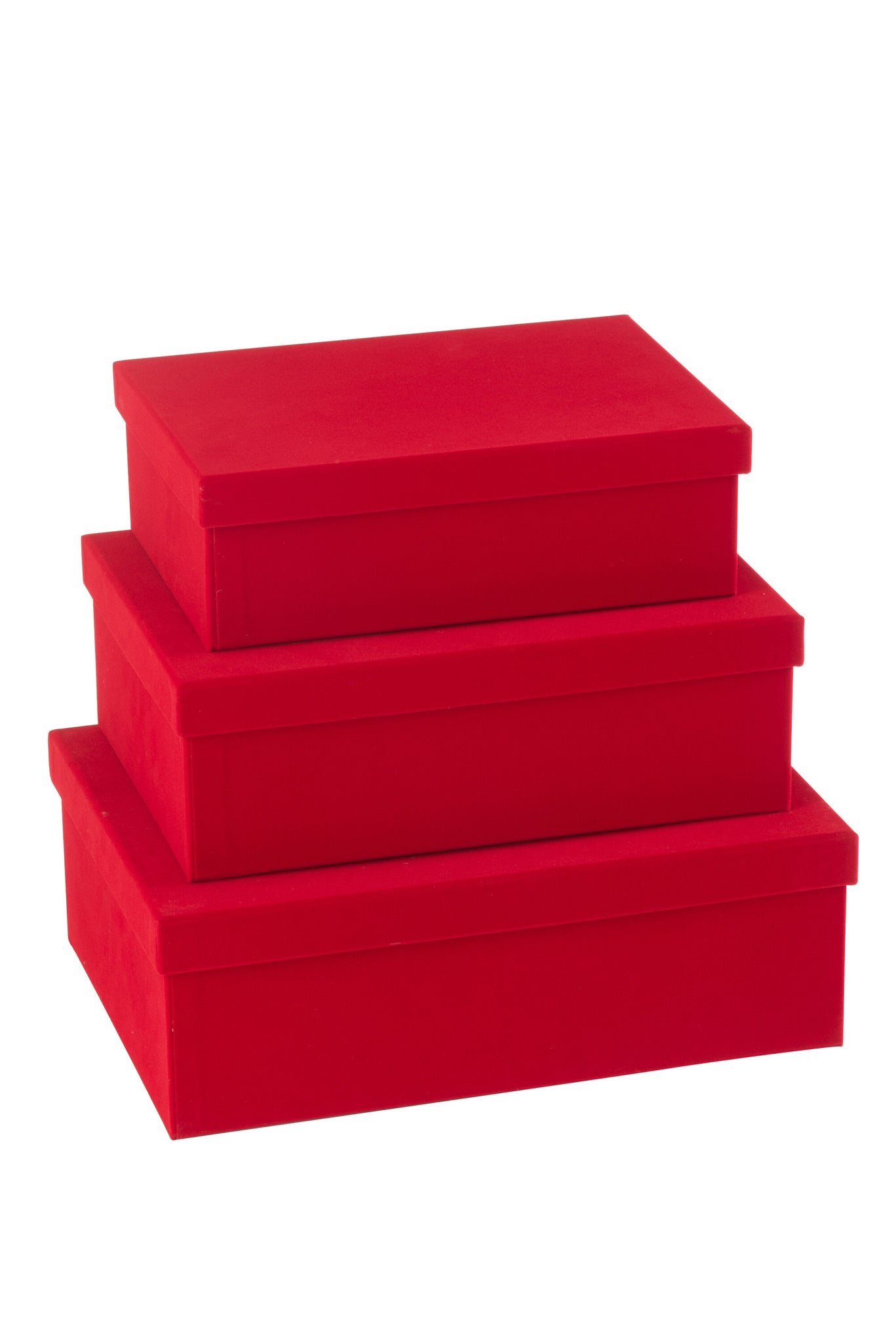 Set Van 3 Dozen Rechthoekig Fluweel Papier Rood J-Line