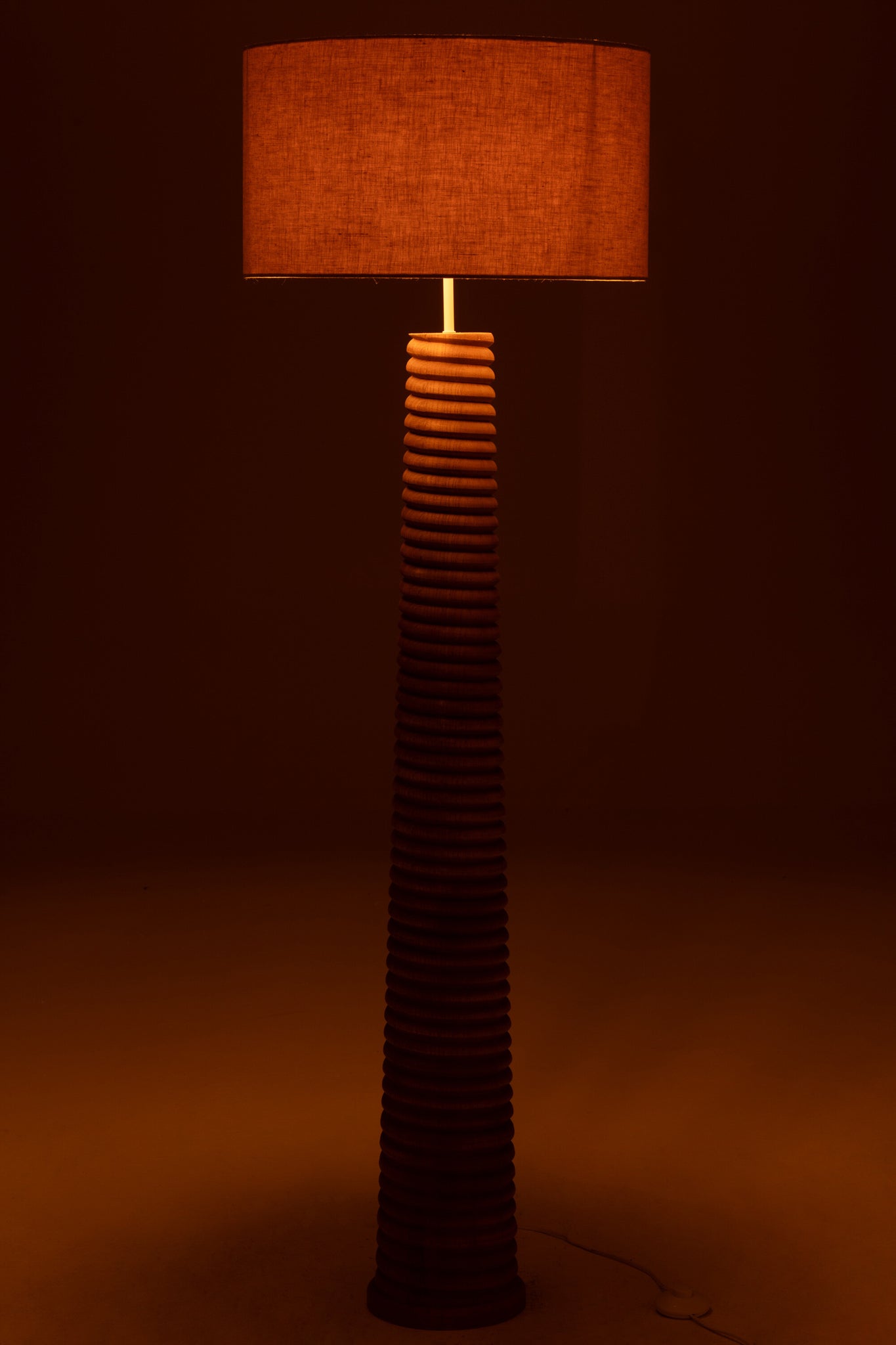 Vloerlamp Schroefdraad Hout Naturel/Grijs J-Line