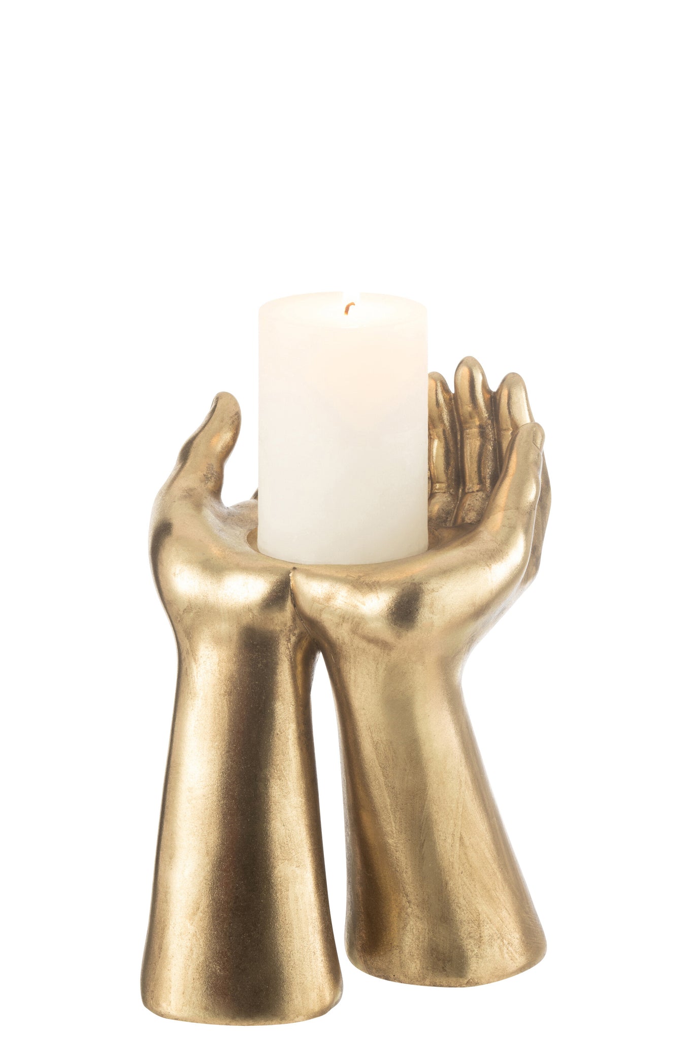 Kandelaar Handen Resine Goud J-Line