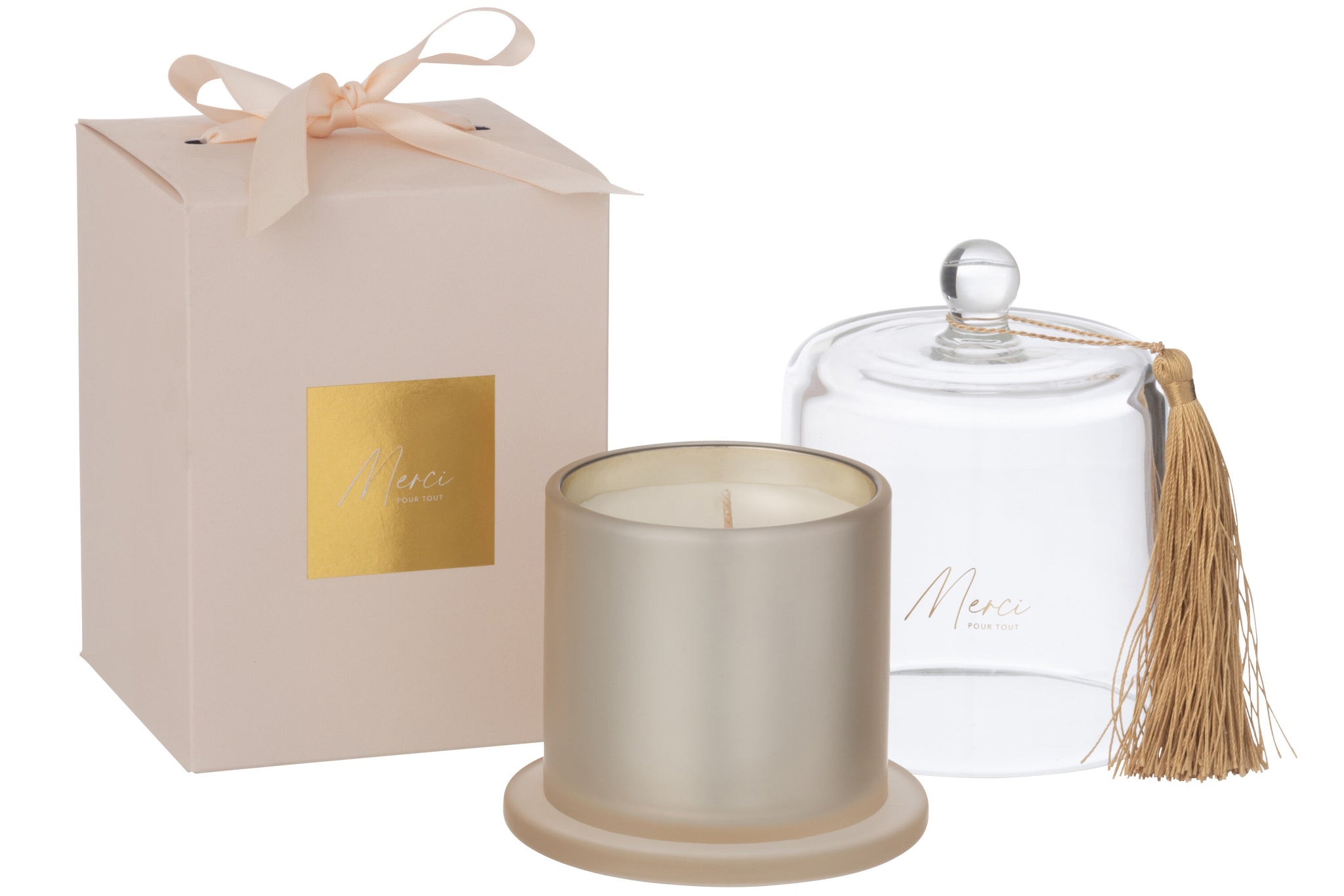 Geurkaars Bell Merci Beige Large 45H
