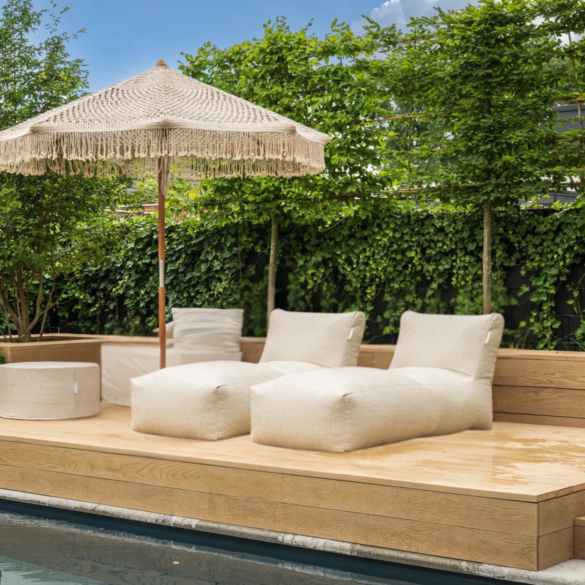 Boho Extra Long Chair Beige - Laui Lounge™