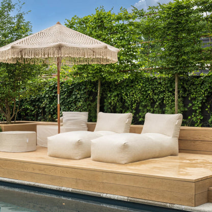 Boho Extra Long Chair Beige - Laui Lounge™