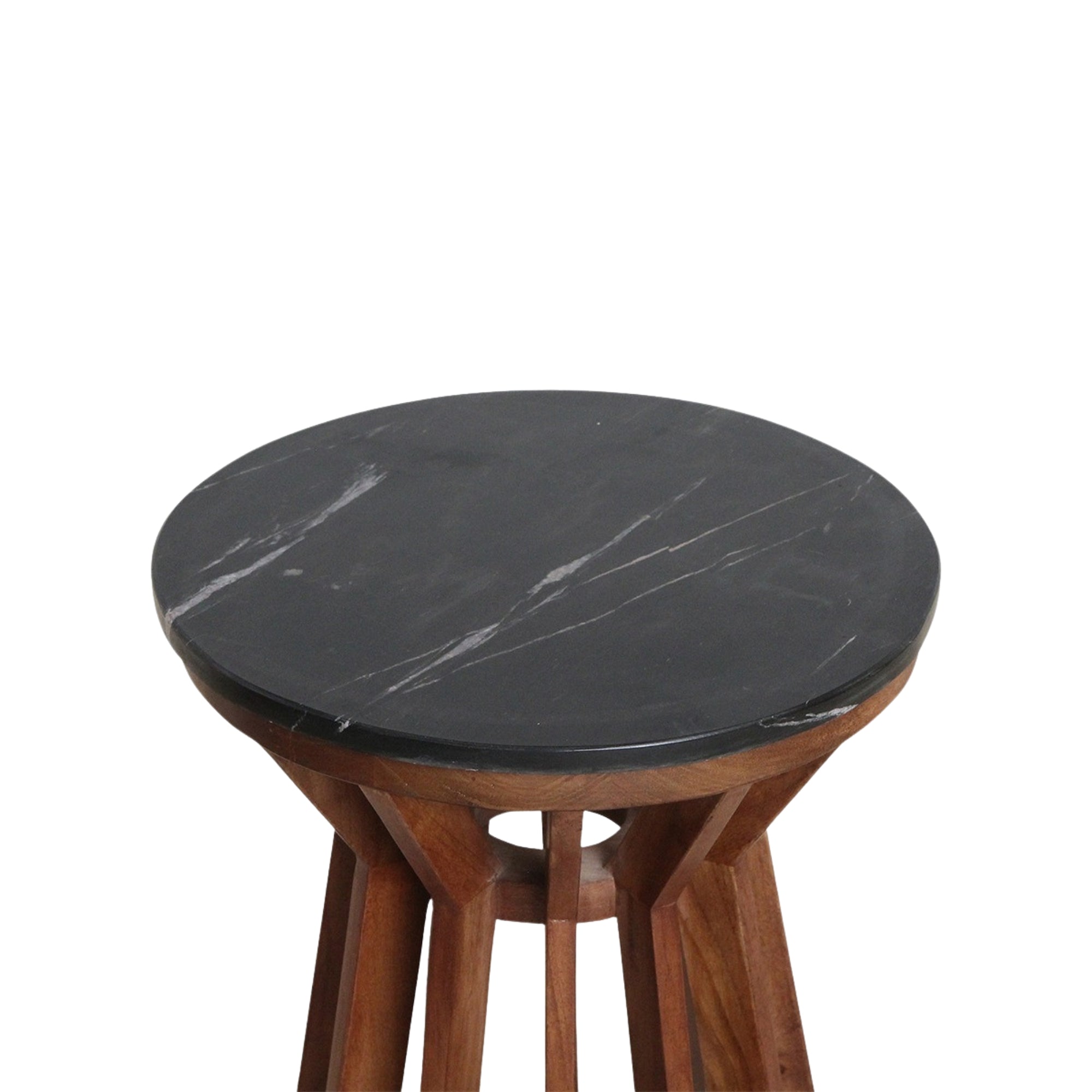 Sabah Bijzettafel Marmer Zwart – 40x40x50 cm Raw Materials