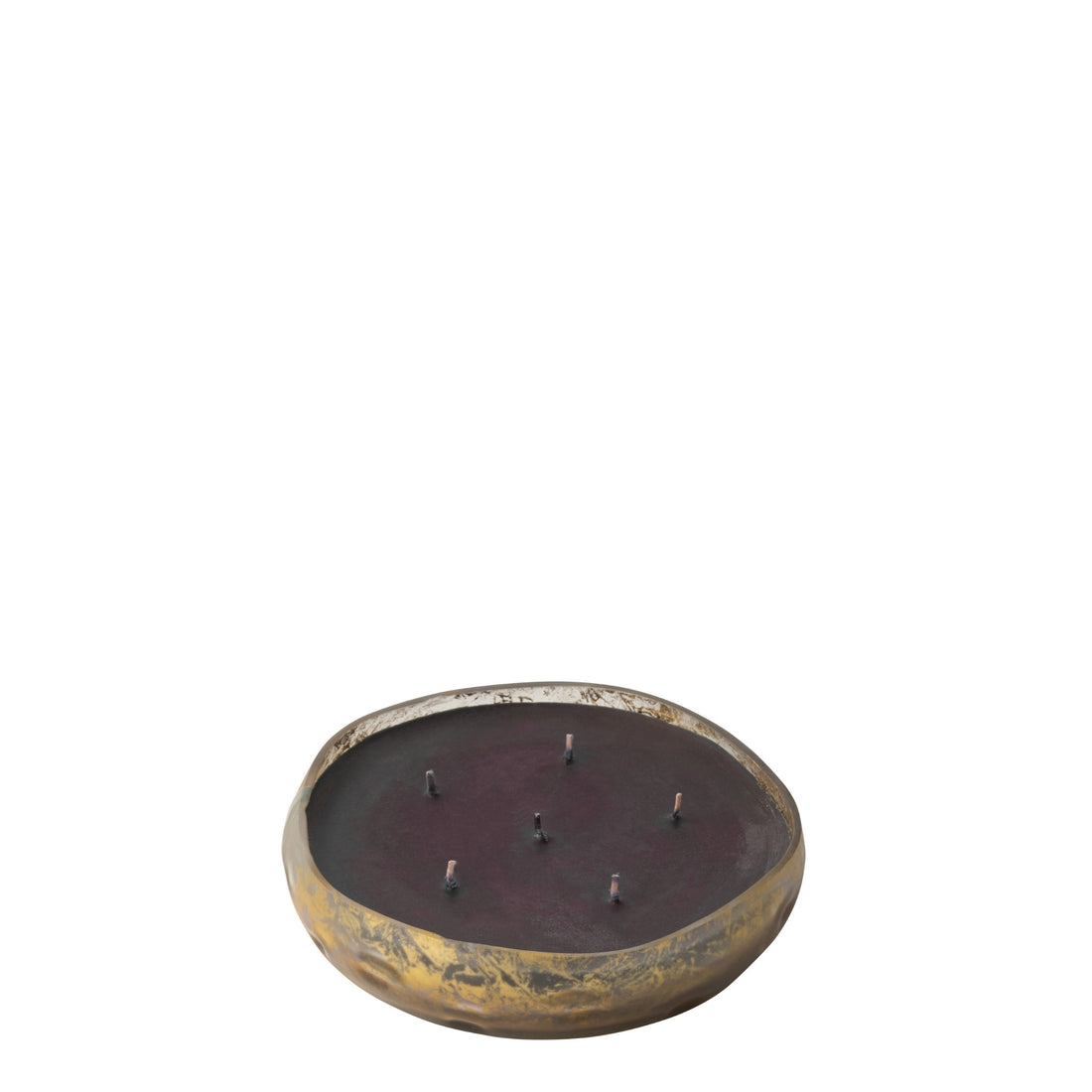 Luxe Geurkaars M-Chic Glas Zwart/Goud Medium 19u J-Line