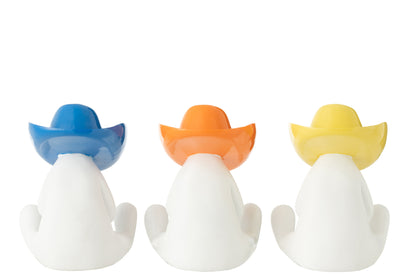 Beeld Cowboyhoed Hars Mix Set van 3