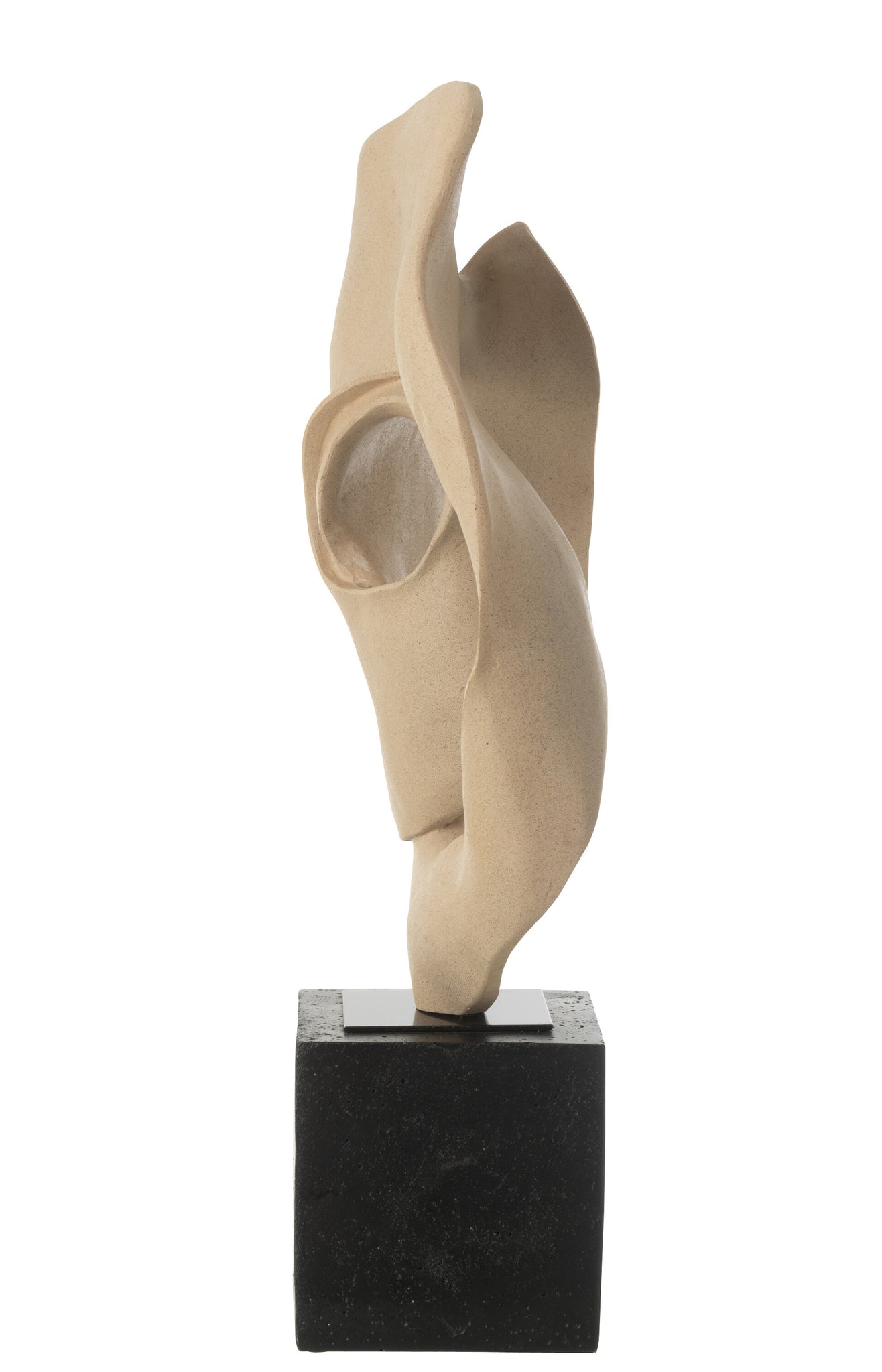 Deco Abstract Op Sokkel Resin Beige/Zwart J-Line