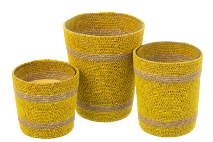 Geurkaars Mand Wax Geel Large - 75 Uur