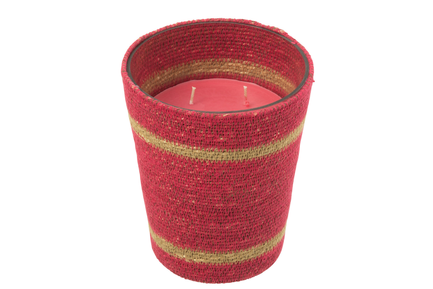 Scented Candle Basket Wax Fuchsia Large-75Hours