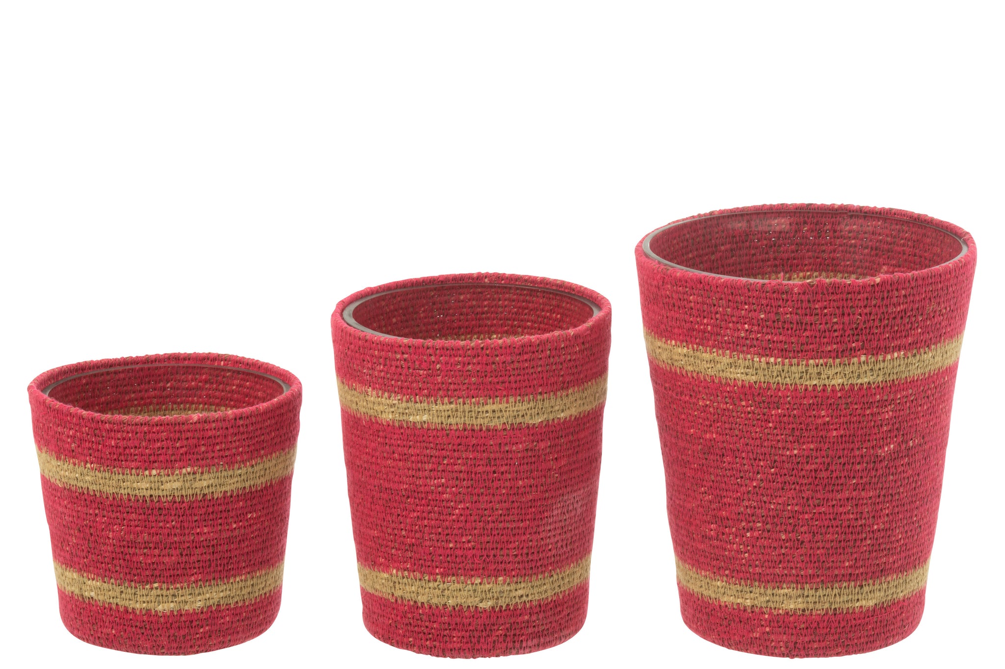 Scented Candle Basket Wax Fuchsia Large-75Hours