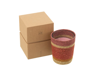Geurkaars Mand Wax Bordeaux Medium - 55 Uur