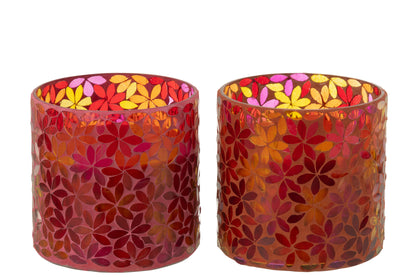 Scented Candle Flower Mosaic Wax Medium Set van  2-55Hours