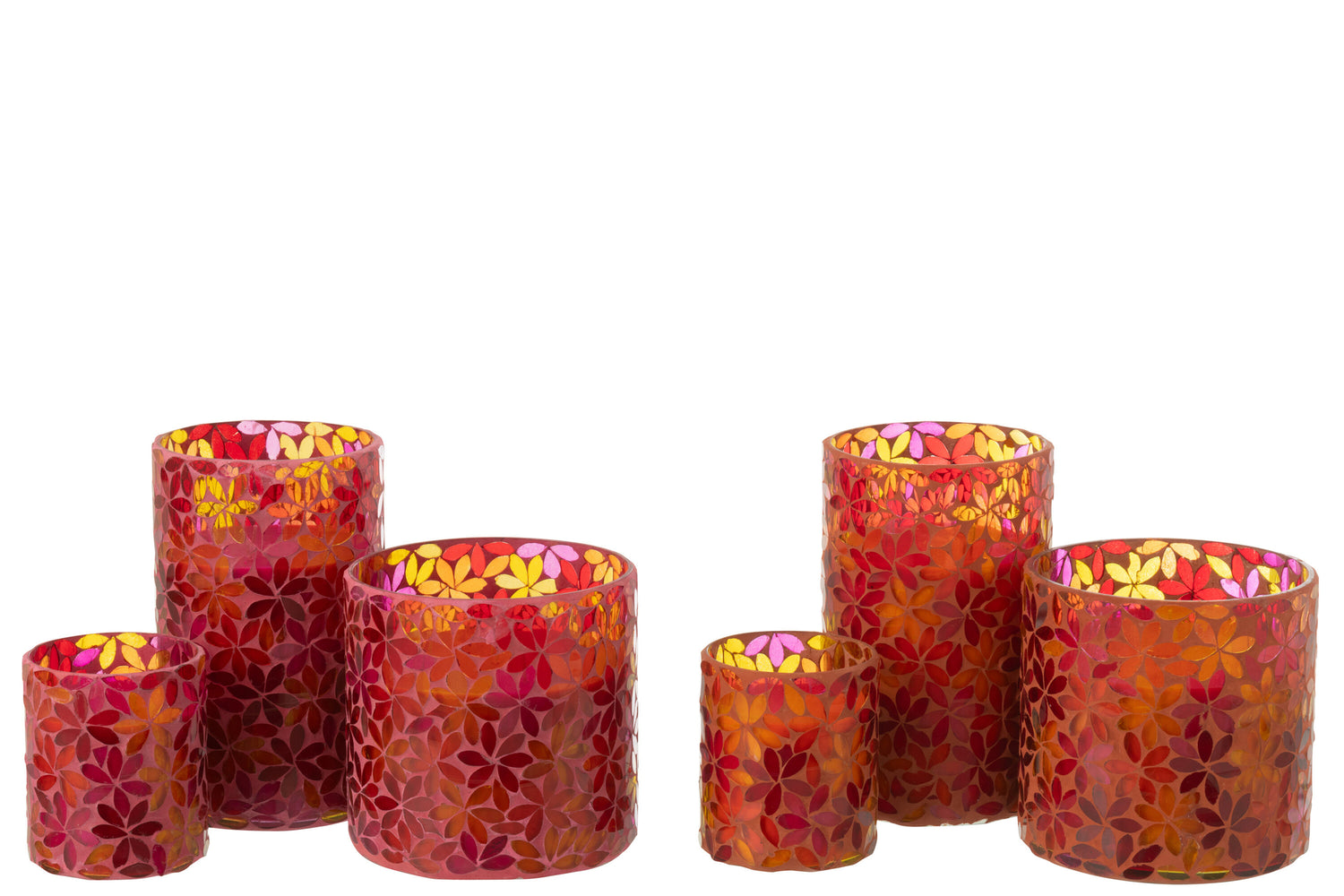 Scented Candle Flower Mosaic Wax Large Set van 2-75Hours