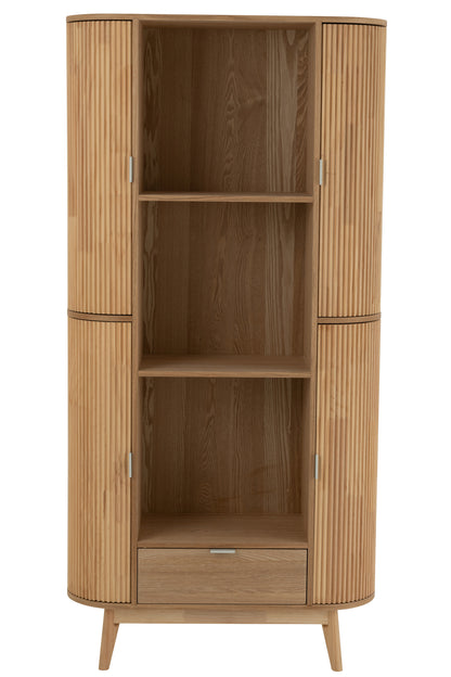 Kast Vakken Rond Mdf/Dennenhout Naturel J-Line