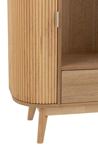 Kast Vakken Rond Mdf/Dennenhout Naturel J-Line