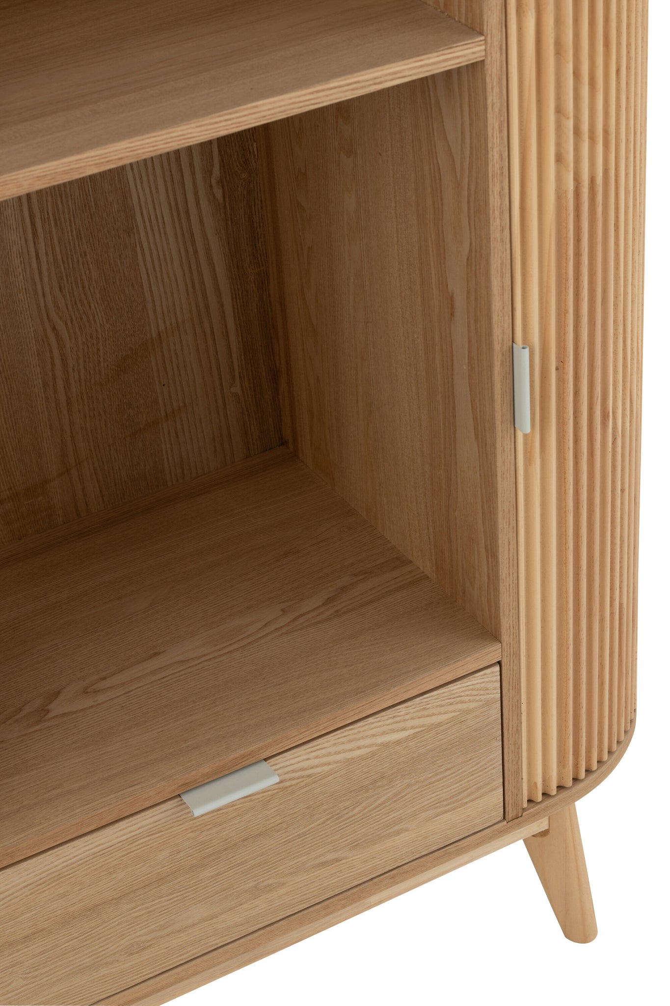 Kast Vakken Rond Mdf/Dennenhout Naturel J-Line