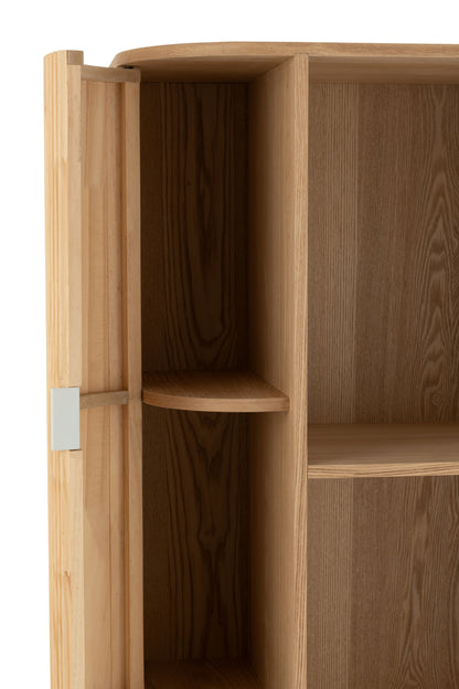 Kast Vakken Rond Mdf/Dennenhout Naturel J-Line
