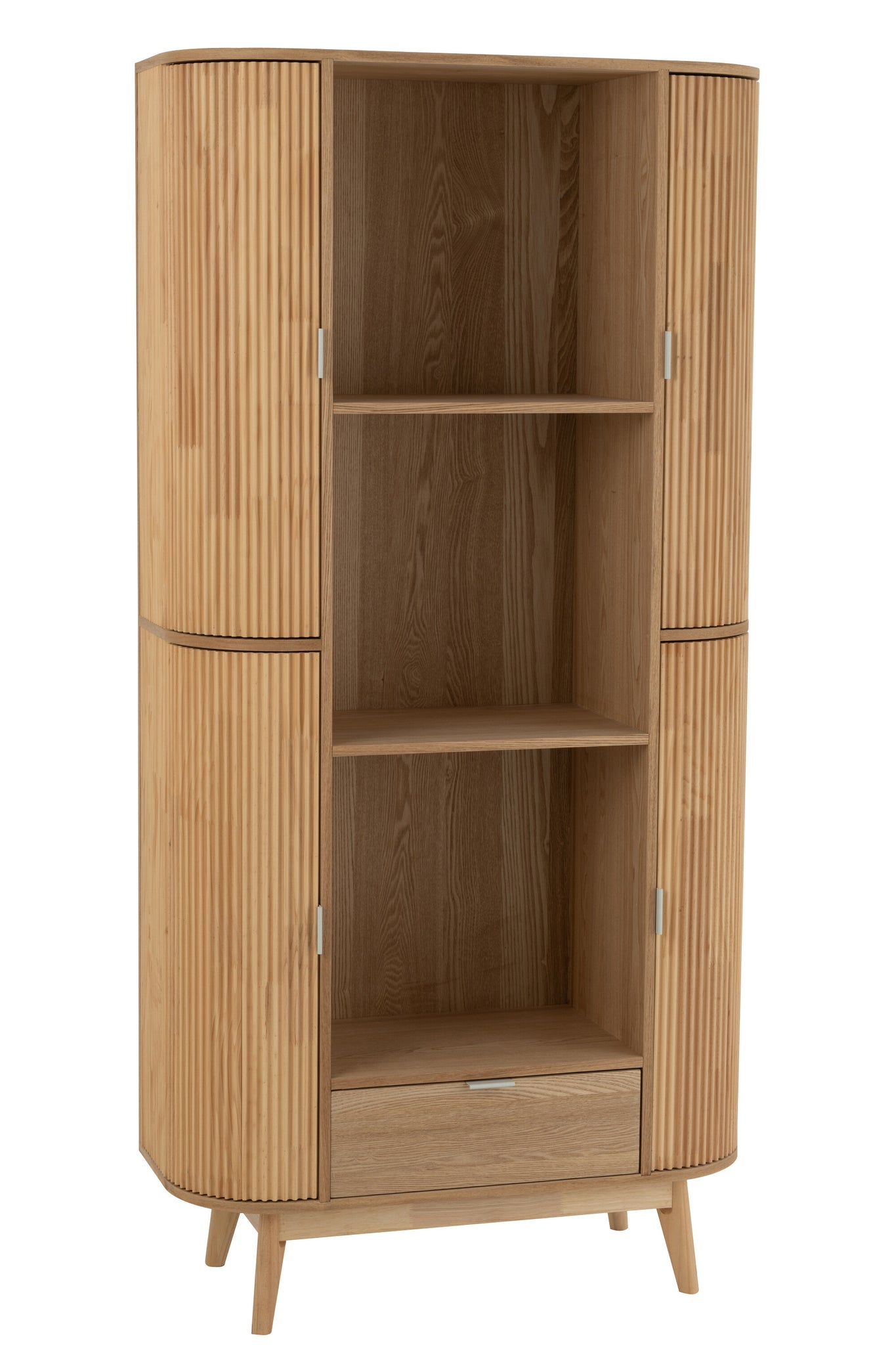 Kast Vakken Rond Mdf/Dennenhout Naturel J-Line