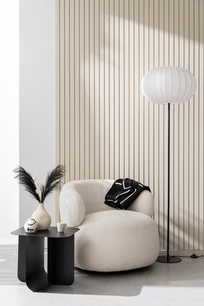 Fauteuil Draaiend Rond Schuim Taupe J-Line