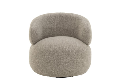 Fauteuil Draaiend Rond Schuim Taupe J-Line