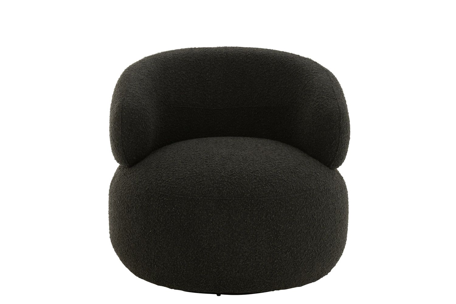 Fauteuil Draaiend Rond Schuim Zwart J-Line