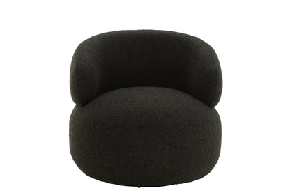 Fauteuil Draaiend Rond Schuim Zwart J-Line