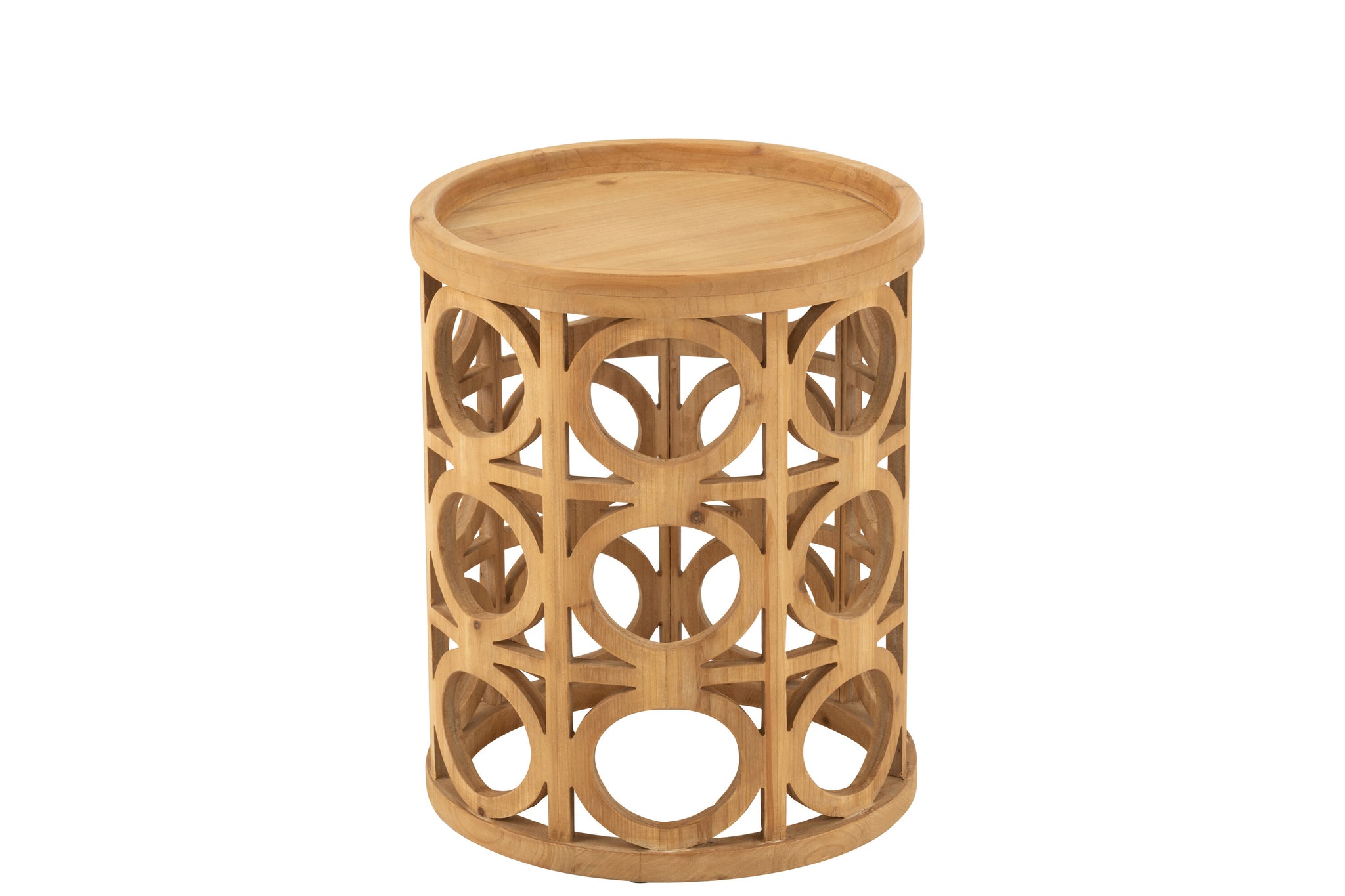 Bijzettafel Gekerfd Sparhout/Mdf Naturel