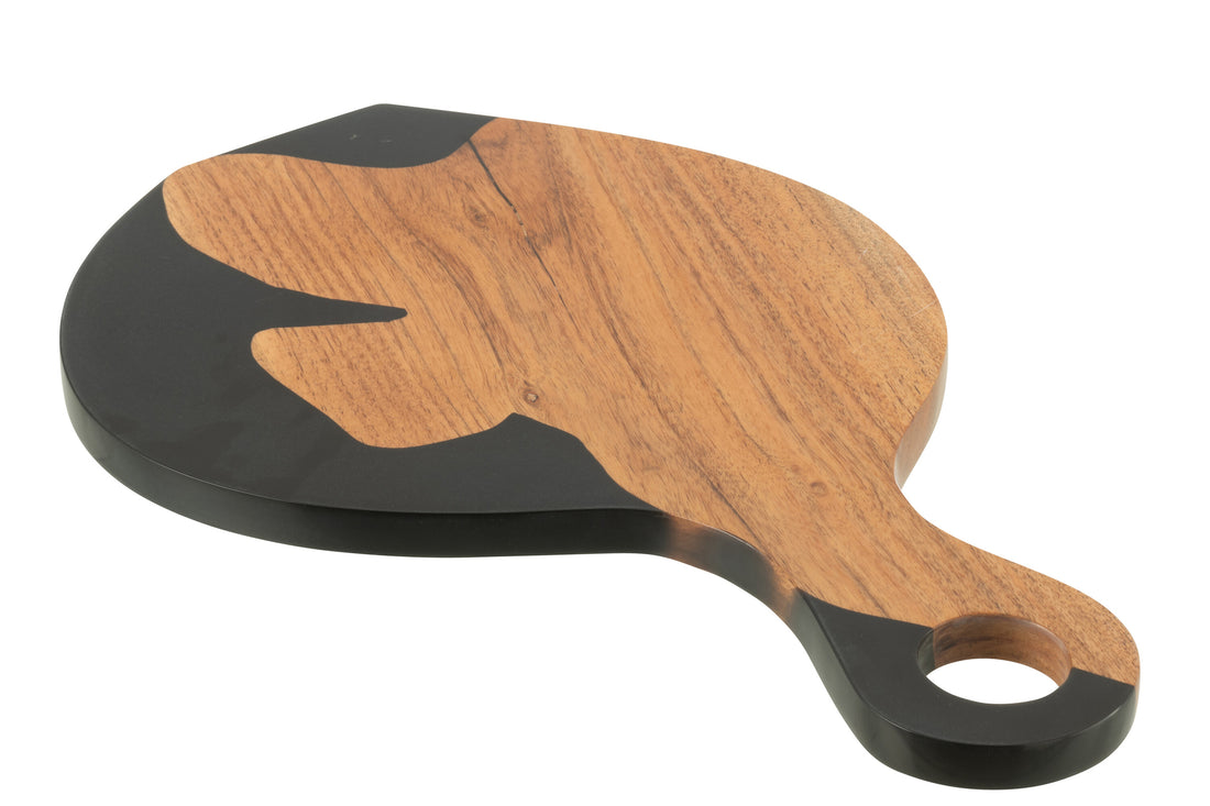 Snijplank Modern Acacia Hout/Epoxyhars Naturel/Zwart J-Line