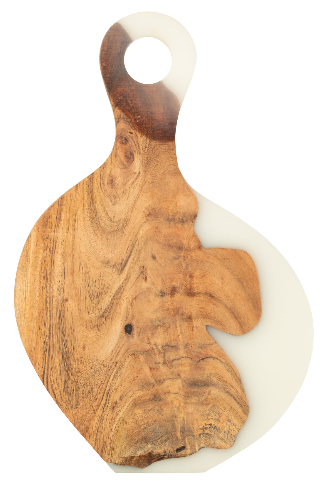 Snijplank Modern Acacia Hout/Epoxyhars Naturel/Wit J-Line