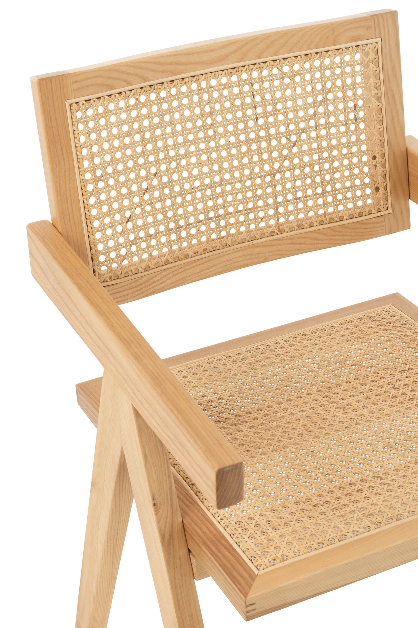 Stoel Rooster Essenhout/Rattan Naturel J-Line