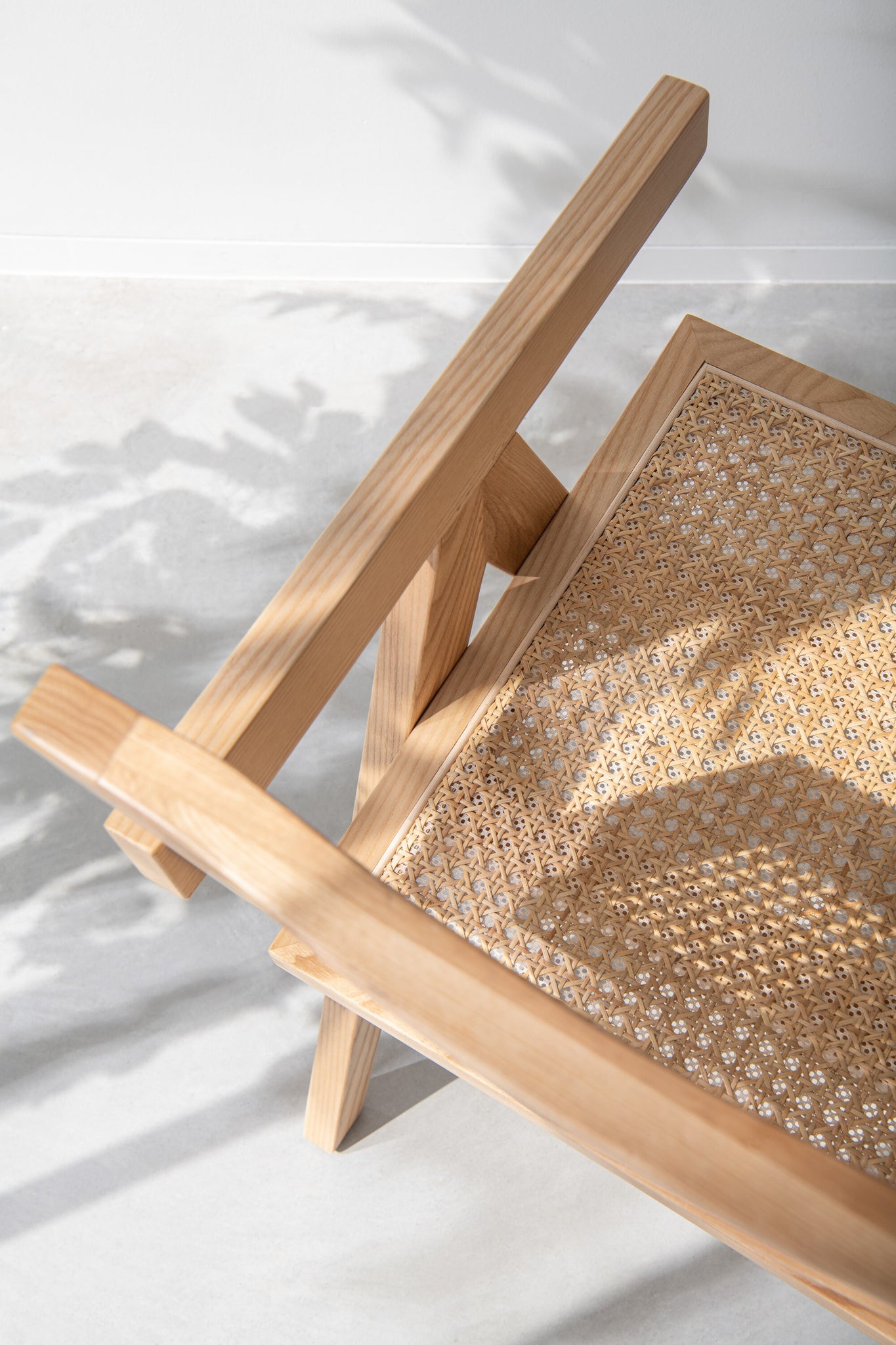 Stoel Rooster Essenhout/Rattan Naturel J-Line