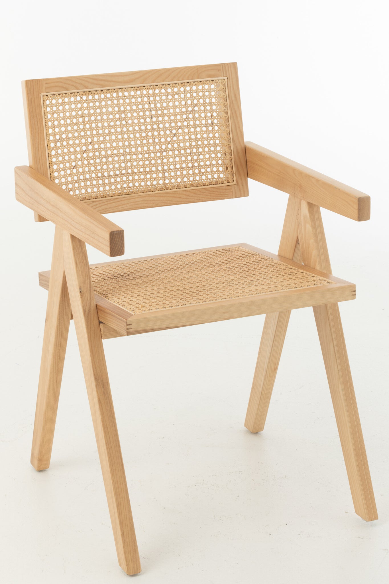Stoel Rooster Essenhout/Rattan Naturel J-Line