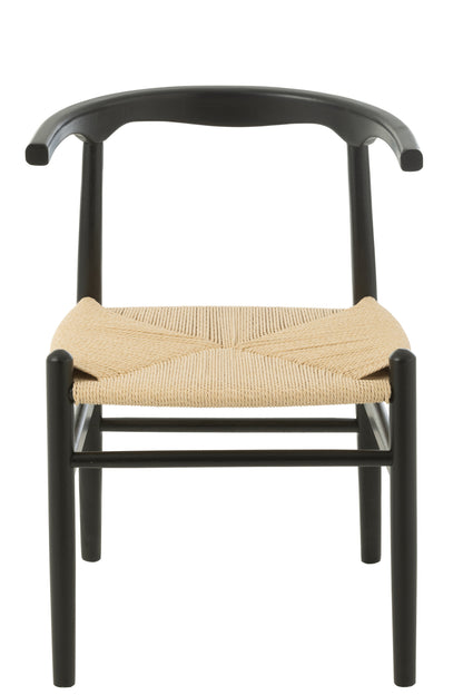 Stoel Toon Beukenhout/Touw Zwart J-Line