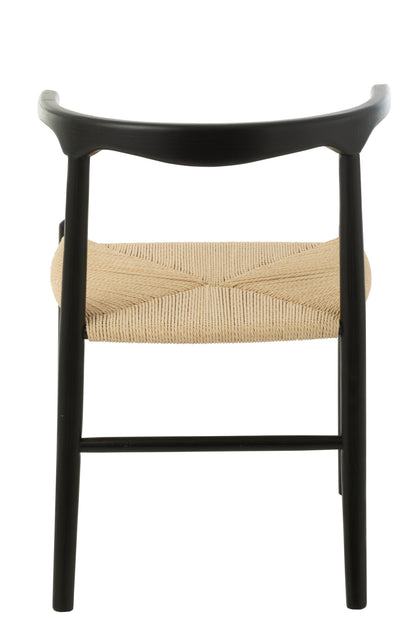 Stoel Toon Beukenhout/Touw Zwart J-Line