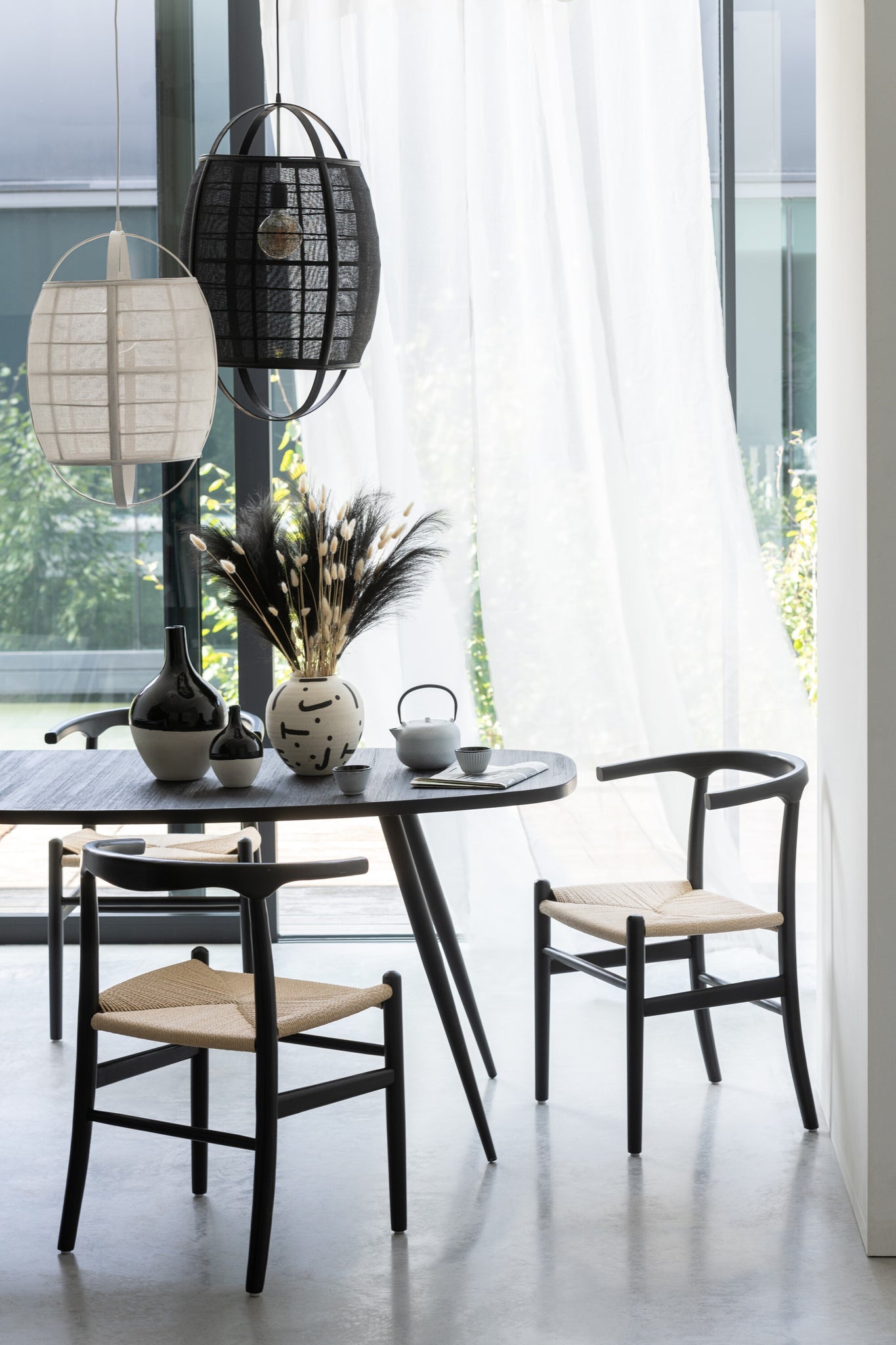 Stoel Toon Beukenhout/Touw Zwart J-Line