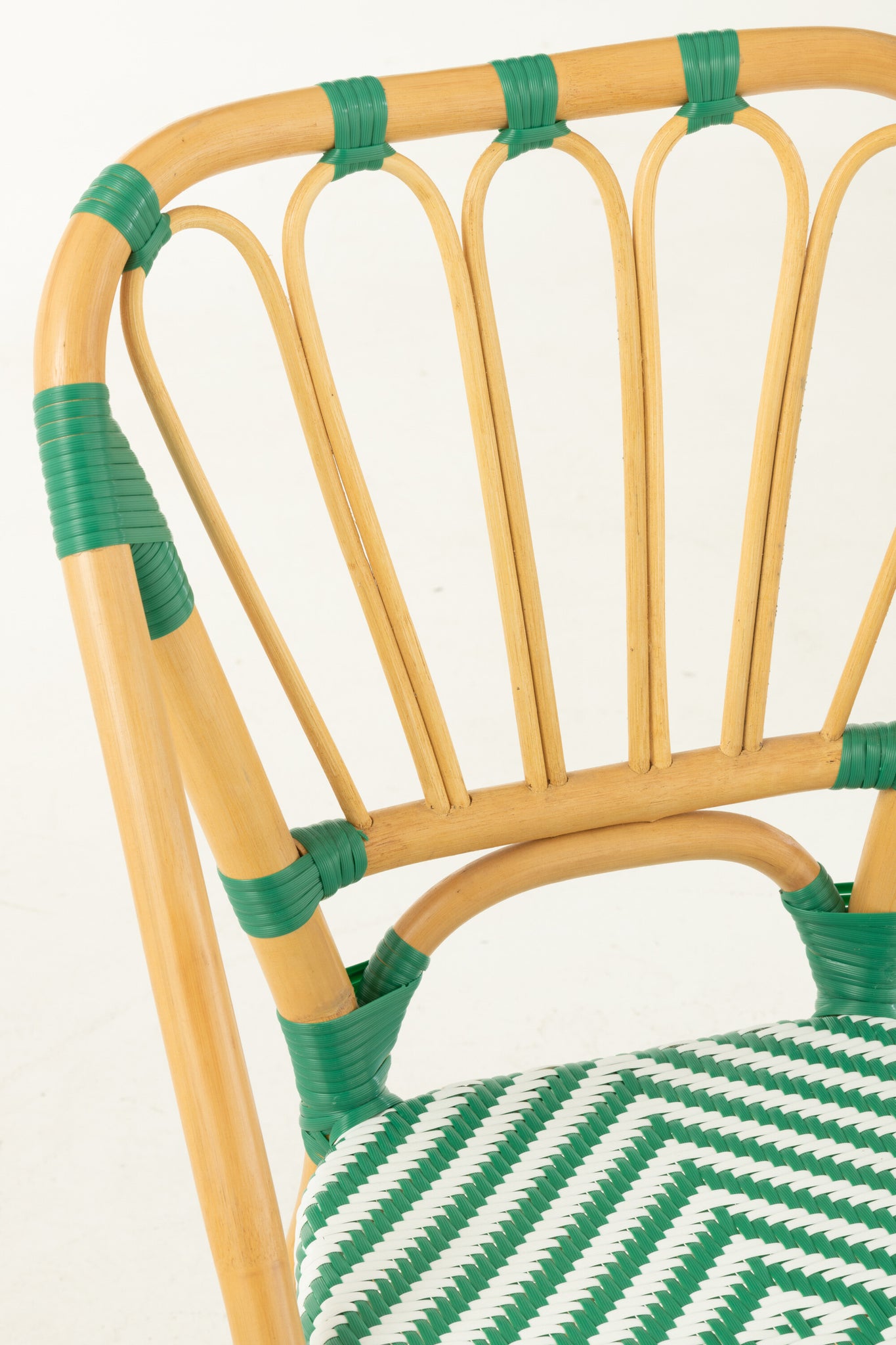 Stoel Rotan Donkergroen/Wit J-Line