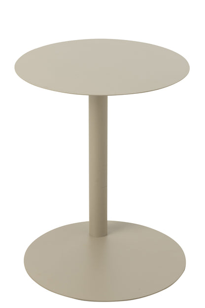 Bijzettafel Rond Metaal Beige J-Line