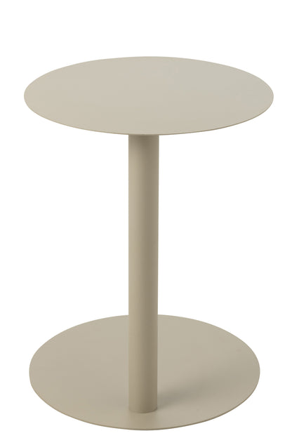 Bijzettafel Rond Metaal Beige J-Line