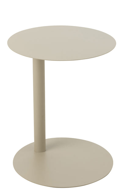 Bijzettafel Rond Metaal Beige J-Line