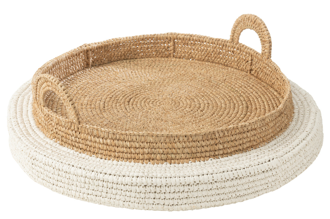 Drijvend Dienblad Polystyreen Wit/Naturel J-Line