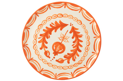 Dinerbord Granada Motief Oranje/Wit Keramiek J-Line
