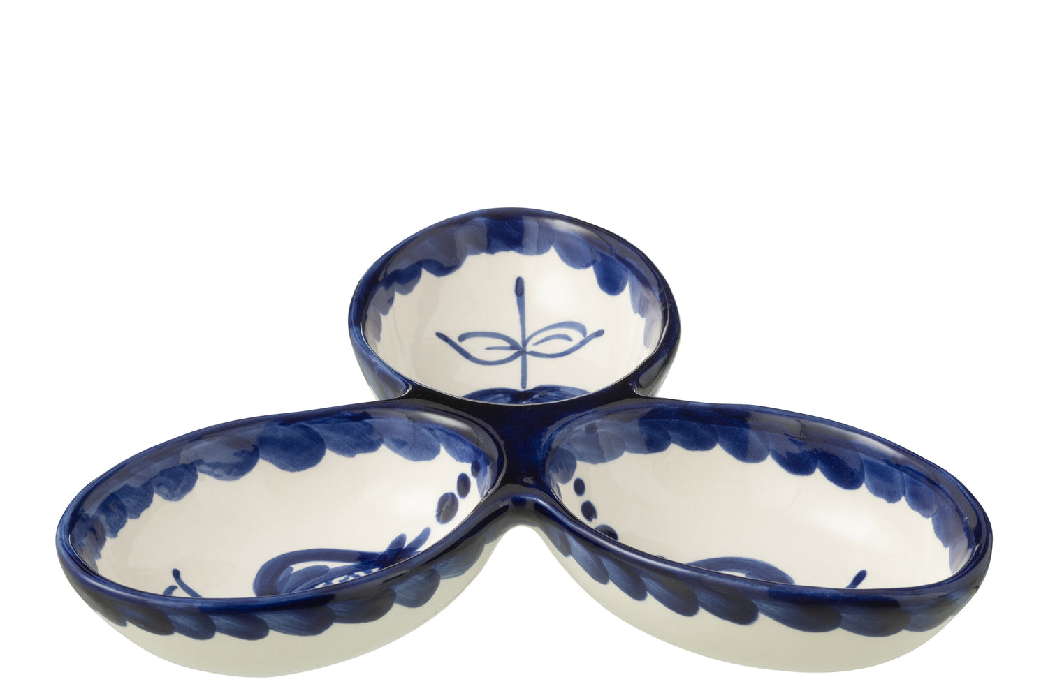 Apero Bakjes Granada Motief Cobalt Blauw/Wit Keramiek J-Line