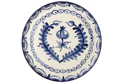 Dinerbord Granada Motief Cobalt Blauw/Wit Keramiek J-Line